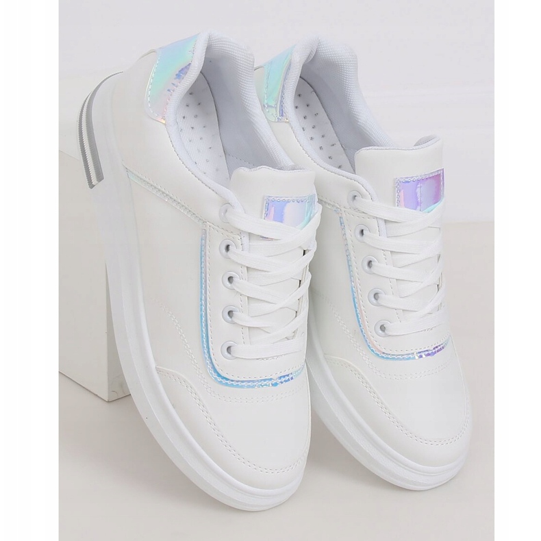 Adidași de damă albi 1239-Y Silver gri 1