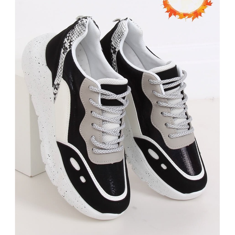 Pantofi sport alb-negru LL1771 Negru 1