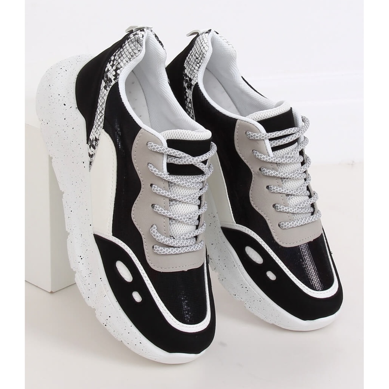Pantofi sport alb-negru LL1771 Negru 2