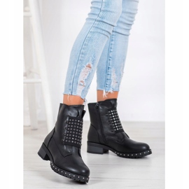 J. Star Muncitori la modă cu pietre de stras negru 1