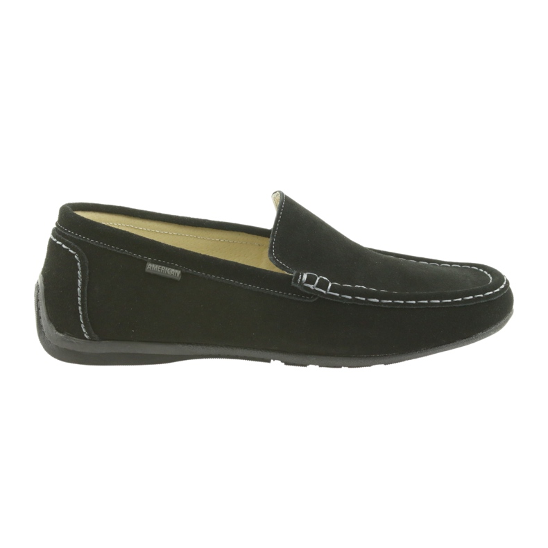 Mocasini pantofi din piele pentru bărbați American Club 01/2019 negru 6 Mocasini pantofi din piele pentru bărbați American Club 01/2019 negru 6
