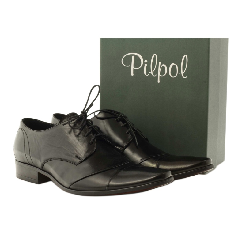 Pantofi din piele pentru barbati Pilpol 1138 negru 3