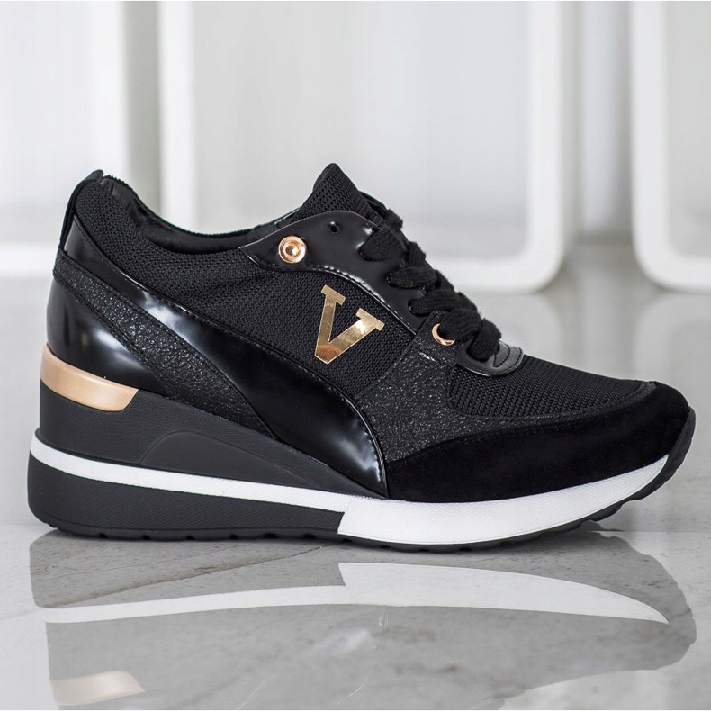 Vinceza Pantofi Vincez Wedge negru 1