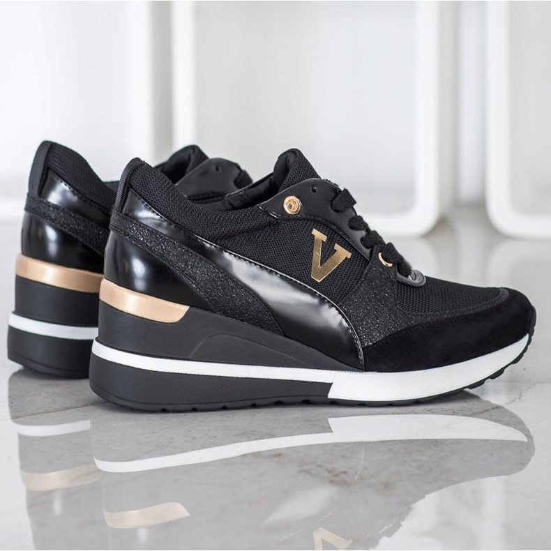 Vinceza Pantofi Vincez Wedge negru 2