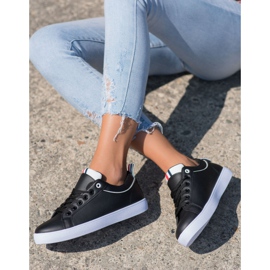 SHELOVET Adidași eleganți cu piele ecologică negru 2