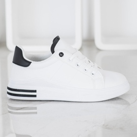 SHELOVET Adidași Tied la modă alb 1