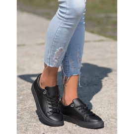 SHELOVET Adidași cu piele ecologică negru 2