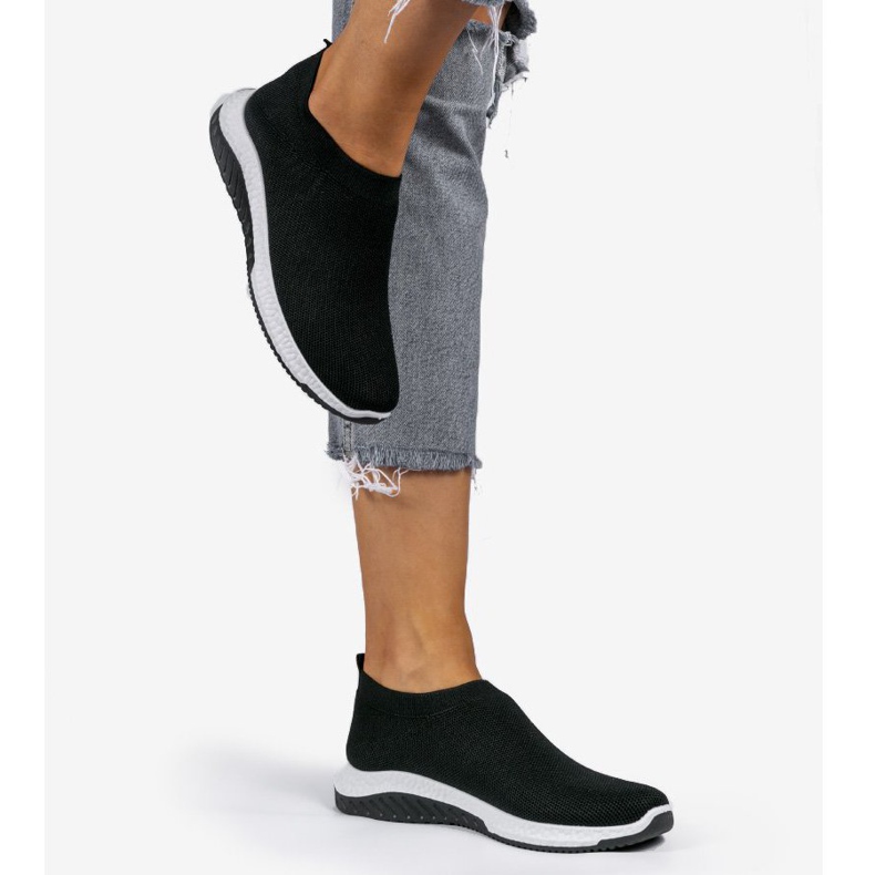 Pantofi sport negri de alunecare KK-211 negru 2 Pantofi sport negri de alunecare KK-211 negru 2