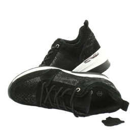 Încălțăminte sport pentru femei legată Filippo DP1505 / 20 neagră negru 4