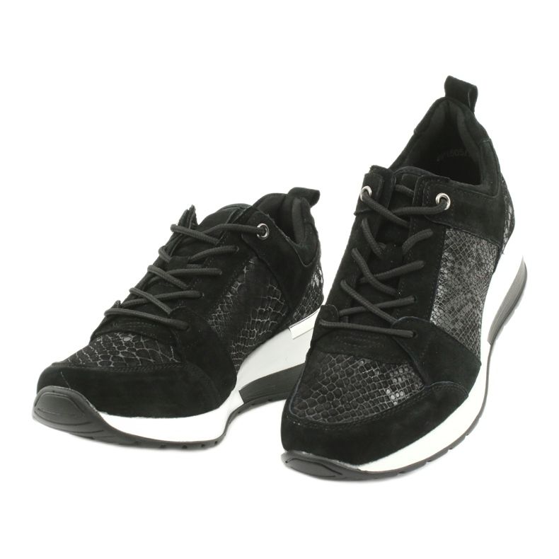 Încălțăminte sport pentru femei legată Filippo DP1505 / 20 neagră negru 2