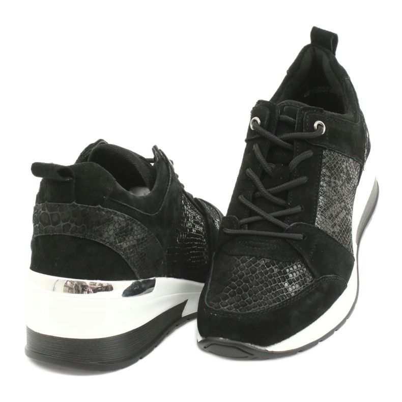 Încălțăminte sport pentru femei legată Filippo DP1505 / 20 neagră negru 3