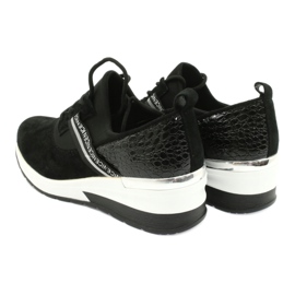 Filippo Pantofi sport din piele Slipony DP1388 / 20 BK Nice negru argint 5