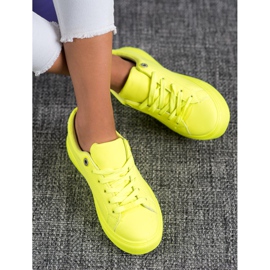 SHELOVET Adidași cu piele ecologică galben 1