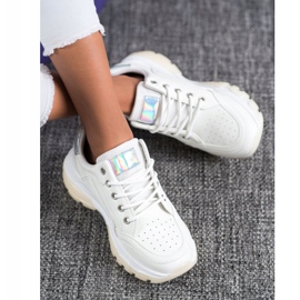 SHELOVET Adidași din piele ecologică alb 2