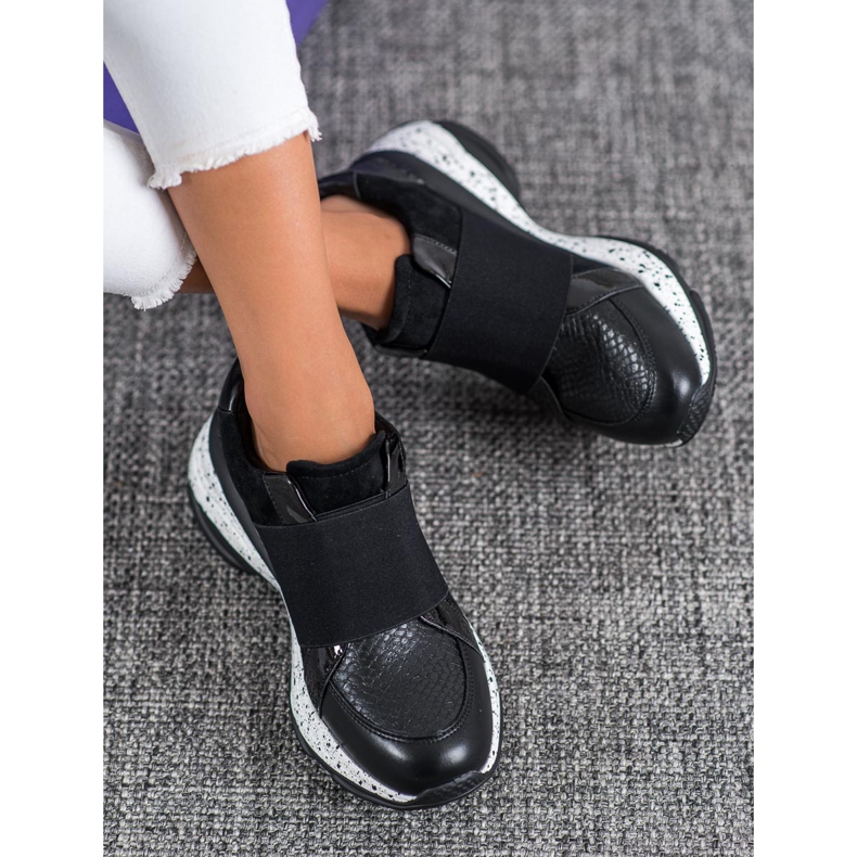 Bestelle Adidași alunecați pe platformă negru 2