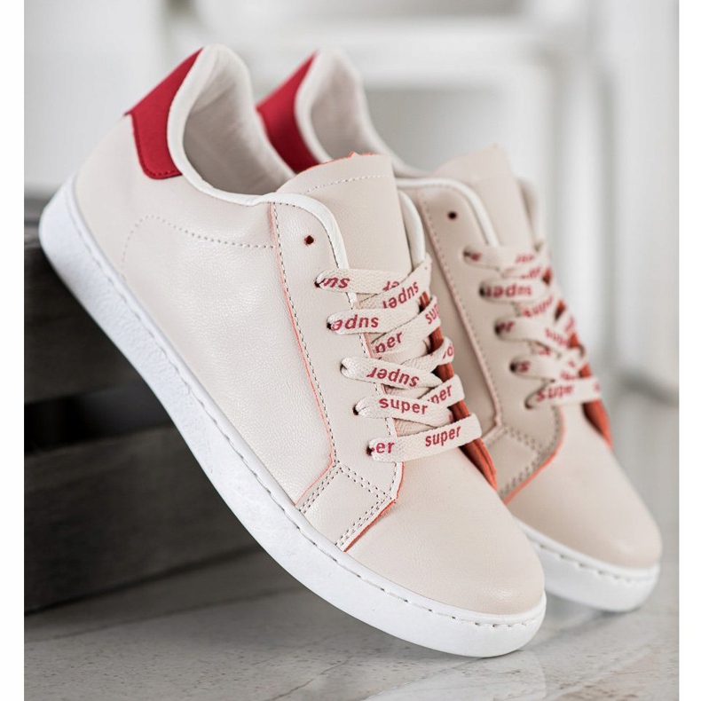 SHELOVET Pantofi sport la modă alb roșu 2