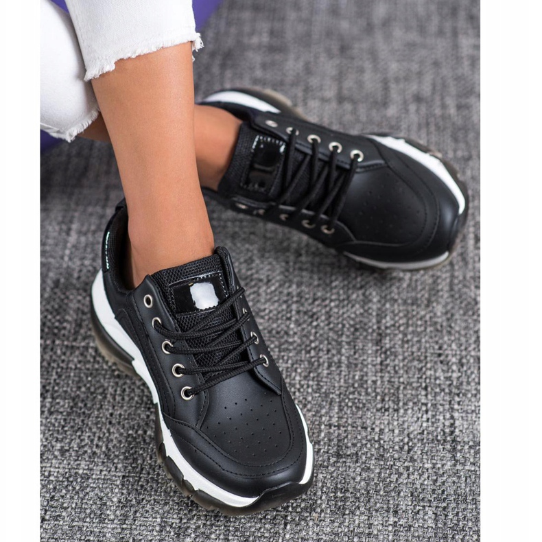 SHELOVET Adidași din piele ecologică negru 1