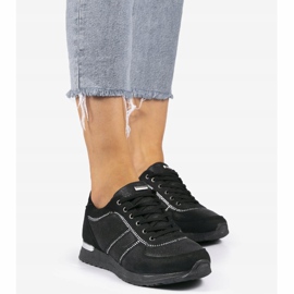 Pantofi sport negri din piele ecologică 6162-Y negru 2