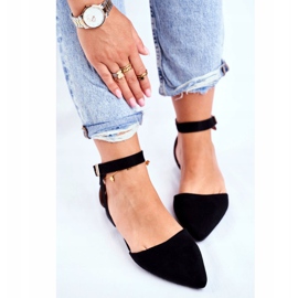 SEA Ballerine plate negre pentru femei cu centură cu Allison Spitz negru 2 SEA Ballerine plate negre pentru femei cu centură cu Allison Spitz negru 2