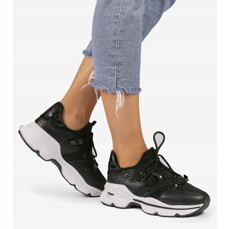 Adidași negri Lycra C947 negru 1