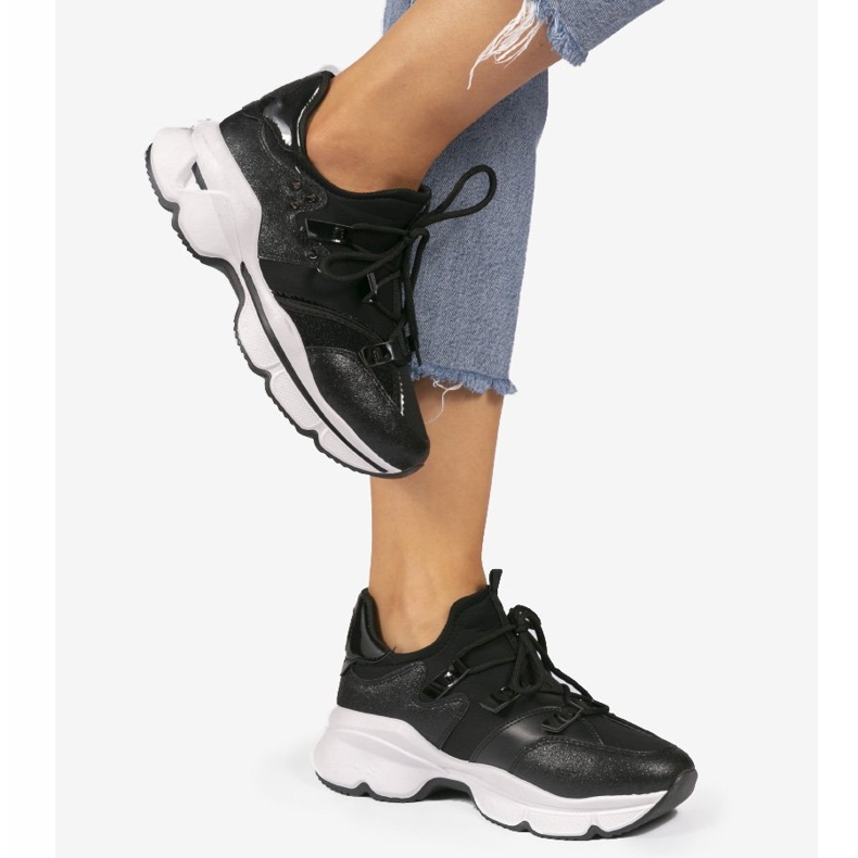 Adidași negri Lycra C947 negru 2