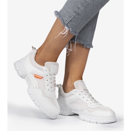 Pantofi sport de modă albi C051 2