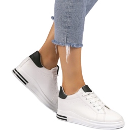 Adidași albi pe adidași cu pană 1061 negru 1