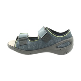 Pantofi pentru copii Befado 065X141 gri verde 2