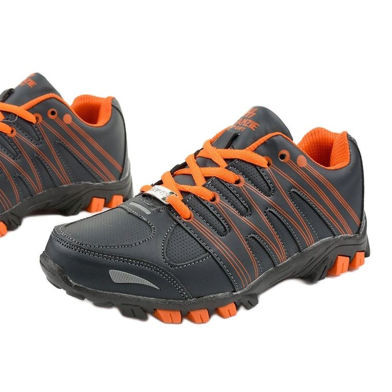 Trekking sportiv pentru femei gri W118 portocale 1