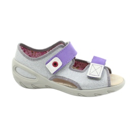 Pantofi pentru copii Befado 065X144 violet gri 2