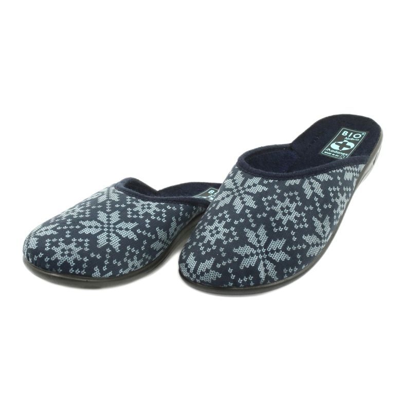 Papuci de velur Adanex 25405 Albastru marin 2