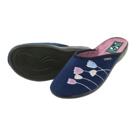 Papuci de velur Adanex 25626 bleumarin violet albastru marin 3