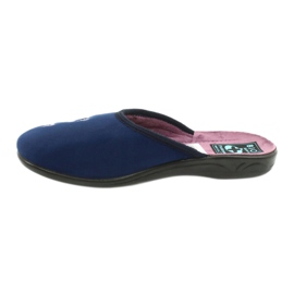 Papuci de velur Adanex 25626 bleumarin violet albastru marin 1