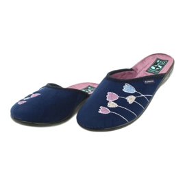 Papuci de velur Adanex 25626 bleumarin violet albastru marin 2