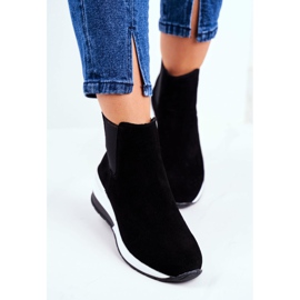 Vinceza Încălțăminte sport pentru femei Adidași Piele neagră 21-7781 negru 2