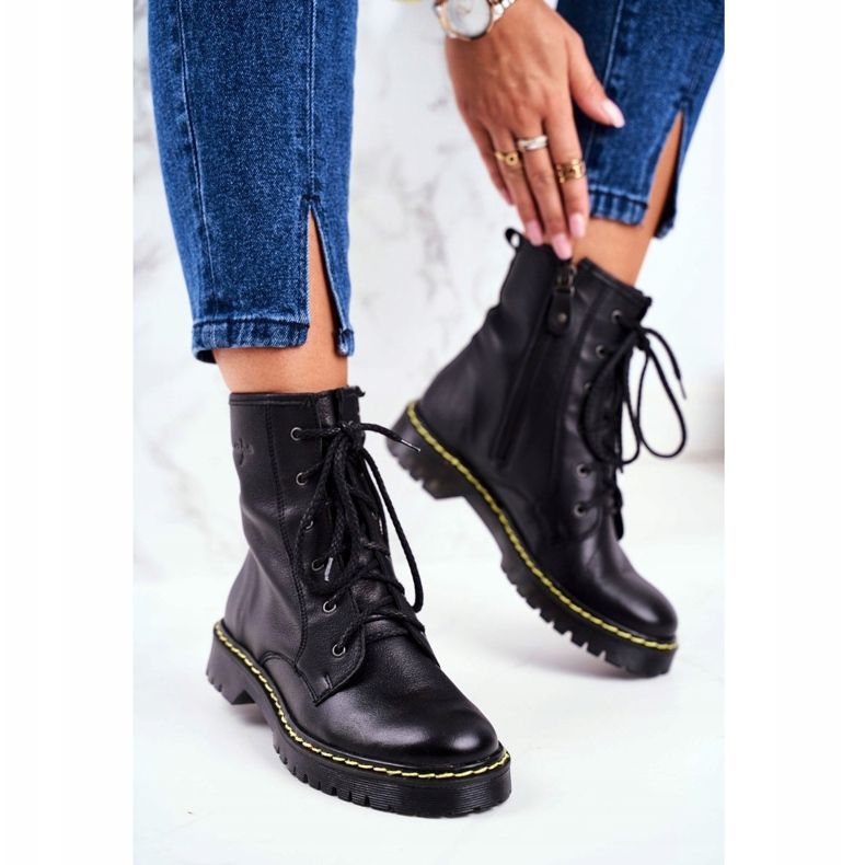 Cizme de damă Glany Workers Maciejka Black 01609-33 / 00-6 negru 1