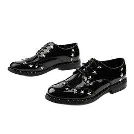 Pantofi de damă negri C18-37117 negru 2