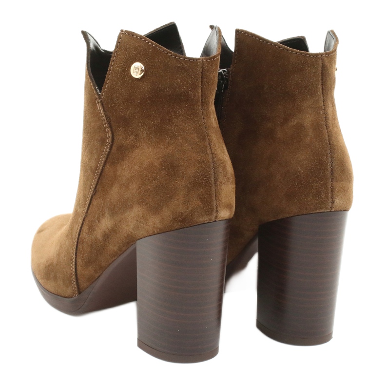 Gamis Cizme din piele de căprioară pe stâlp 4018 maro 3