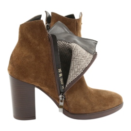 Gamis Cizme din piele de căprioară pe stâlp 4018 maro 4