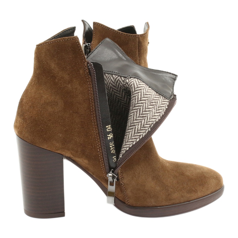 Gamis Cizme din piele de căprioară pe stâlp 4018 maro 4