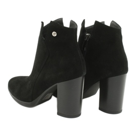 Gamis Botine piele intoarsa 4018 negre negru 3