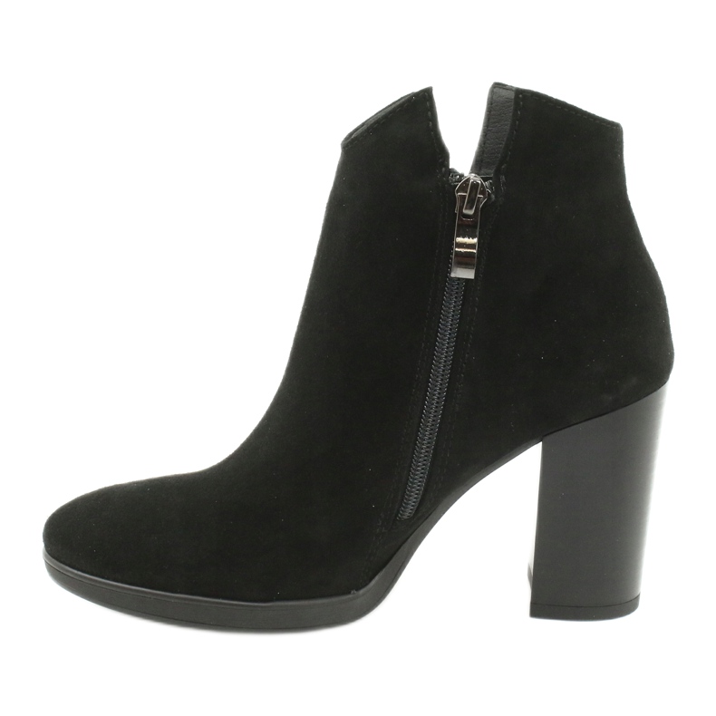 Gamis Botine piele intoarsa 4018 negre negru 1