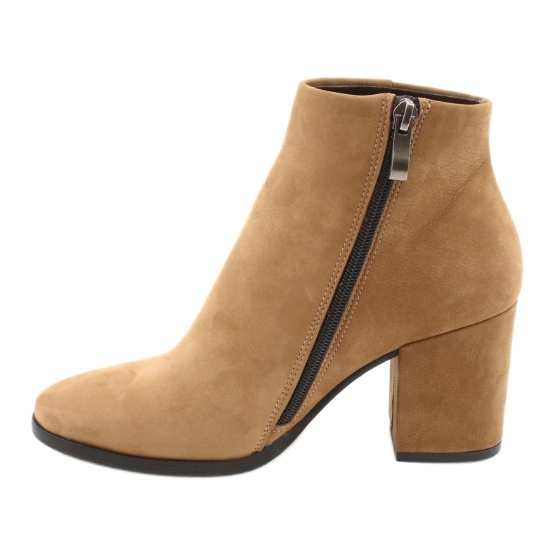 Kaniowski Cizme de piele pentru femei K-0307 Toffee/bej 1