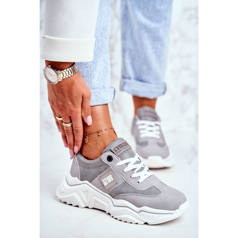 Încălțăminte sport pentru femei Big Star Grey GG274211 gri 2
