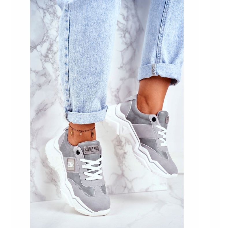 Încălțăminte sport pentru femei Big Star Grey GG274211 gri 1