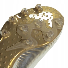 Ghete de fotbal Adidas X Ghosted + Ag M FW9562 negru, alb, auriu alb 2