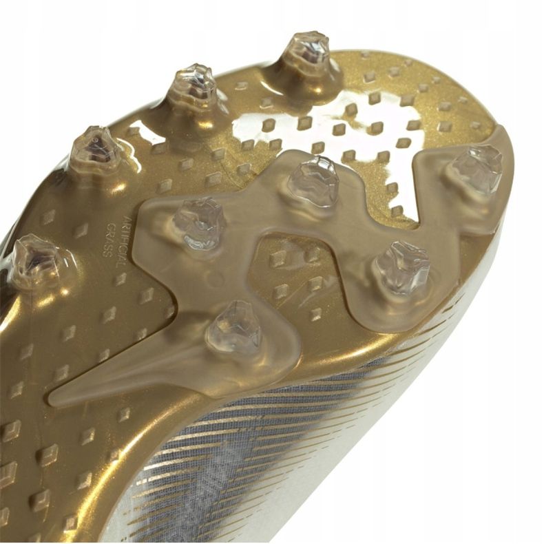 Ghete de fotbal Adidas X Ghosted + Ag M FW9562 negru, alb, auriu alb 2