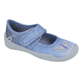 Pantofi pentru copii Befado 123X035 albastru argint 1