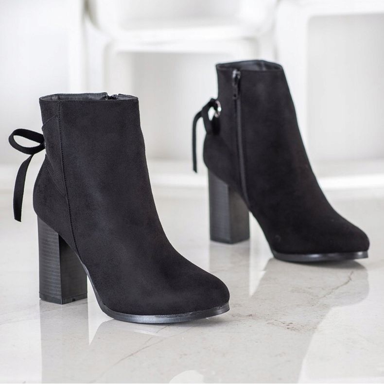 Goodin Cizme cu legătură decorativă negru 1