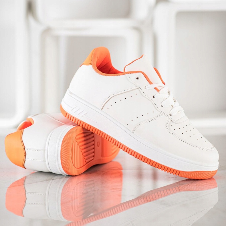 SHELOVET Adidași pe platformă alb 1